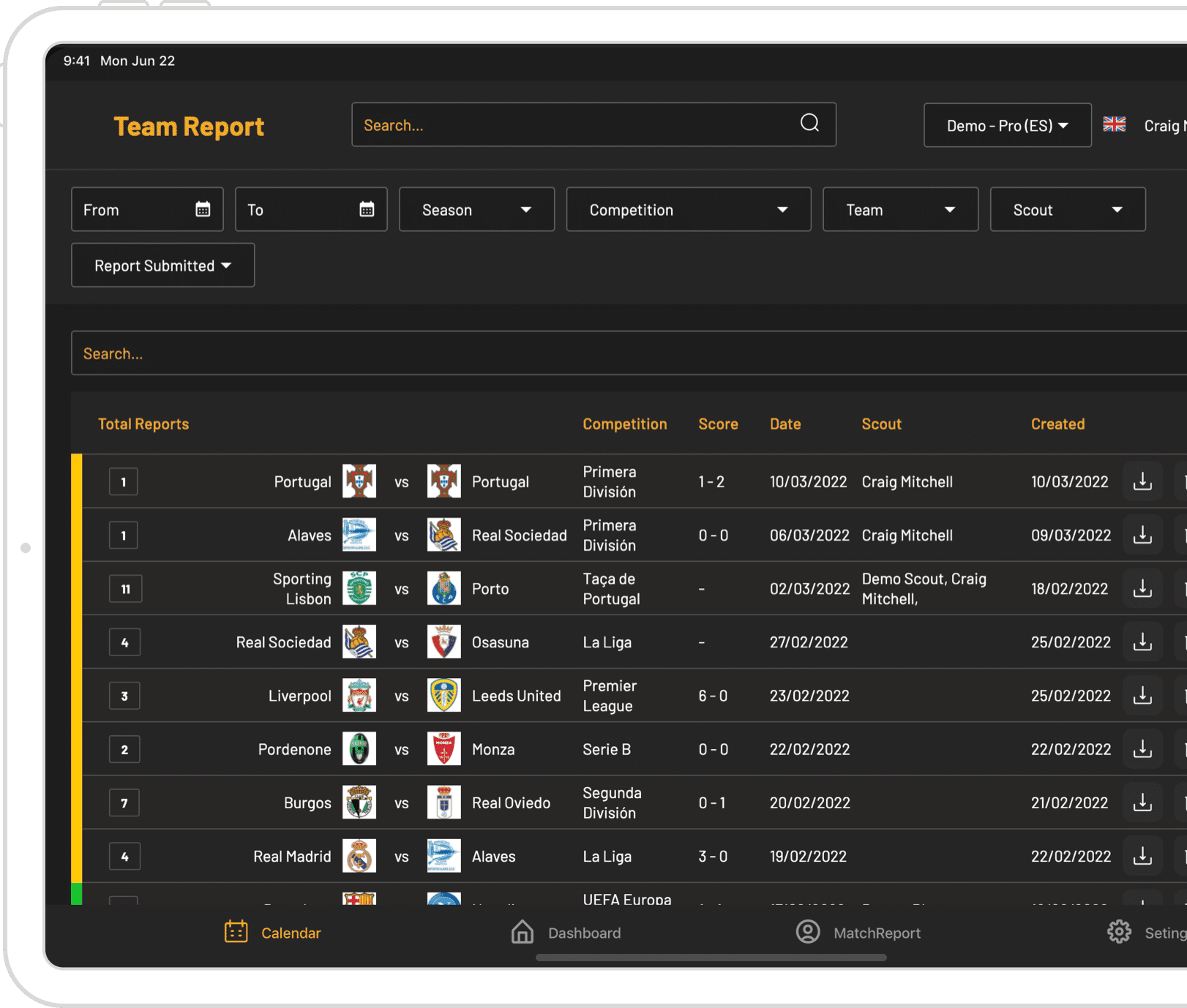 Scouting System Talent